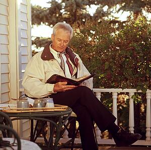 A man reading his Bible