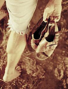 Walking barefoot