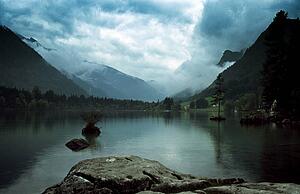 Mountain lake in the Alps in Germany
