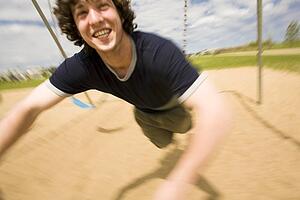 Teenage boy at the playground