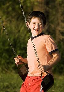 Boy on a swing