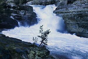 Waterfall in Johnson Canyon, Banff, Alberta, Canada