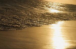 Waves on shoreline