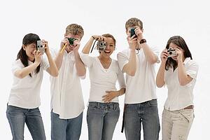 Teens with cameras