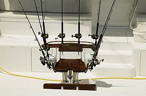 Fishing rods in a boat