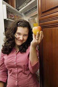 Girl with an apple