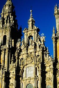 Detail of Santiago De Compostela Cathedral, Galicia, Spain