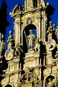 Detail of Santiago De Compostela Cathedral, Galicia, Spain