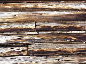 Close up shot of wood siding of barn.