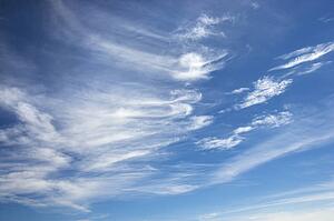 Cirrus clouds in blue sky