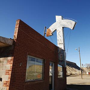 Exterior shot of cafe in Utah, USA.