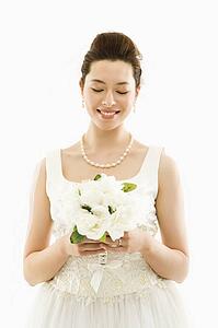 Bride with bouquet