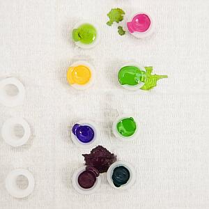 Still life shot of tattoo inks.