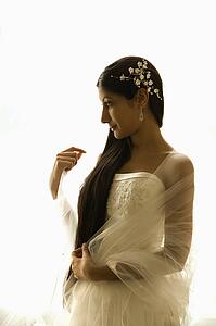 Portrait of an Indian bride.