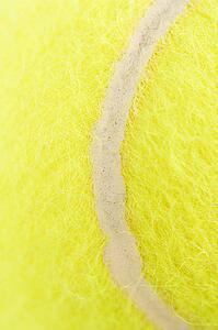 Close up of a tennis ball.
