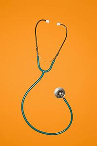 Still life shot of stethoscope.