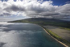 Aerial of Maui, Hawaii coast