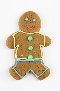 Gingerbread man cookie.