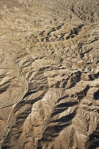 Aerial view of mountainous terrain in southwest