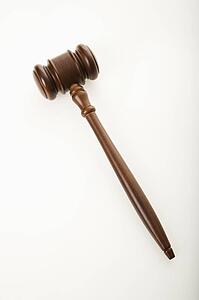 Wooden gavel.