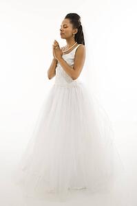 Bride praying