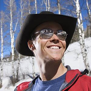 Male in sunglasses and a hat