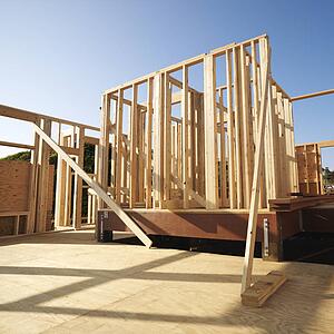 New construction framework for house.