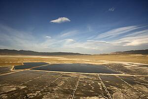 Owens Valley alkali flat in California, USA
