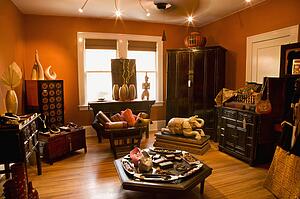 Interior of eclectic home store.