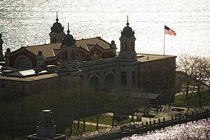 Aerial view of Ellis Island, New York City