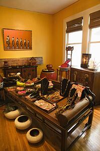Interior of eclectic home store.