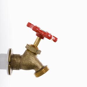 Brass hot water faucet