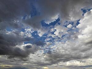 Cloud formations in sky