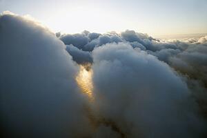 Clouds with Pacific ocean underneath