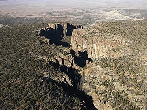 Aerial landscape in southwest Arizona desert