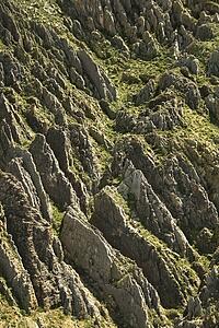Aerial of rocky landscape in Arizona
