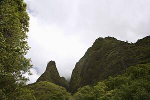 Maui, Hawaii mountain landscape with clouds