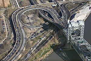 Harlem River Lift section of Triborough bridge in New York City