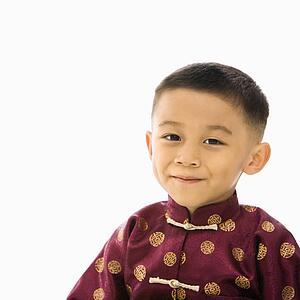 Boy in traditional attire