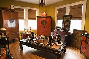 Interior of eclectic home store.