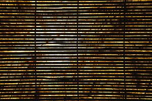 Bamboo shades.