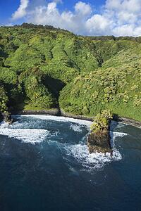 Aerial of Maui, Hawaii coastline