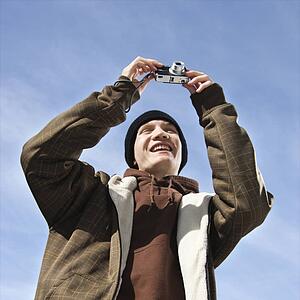 Teenager taking a picture 