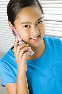 Girl talking on cell phone 