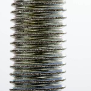 Close up of bolt screw on white background.