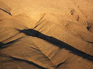 Aerial view of desert landscape