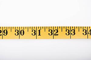 Measuring tape in a straight line