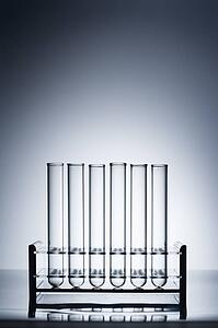 Glass test tubes.