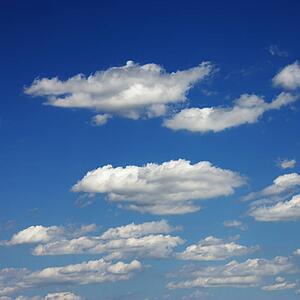 Peaceful clouds in blue sky