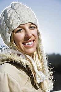 Woman outdoors in winter attire